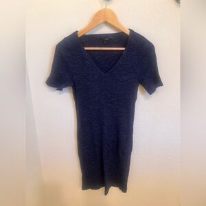 Banana Republic Deep Indigo V-Neck Knit ribbed Dress